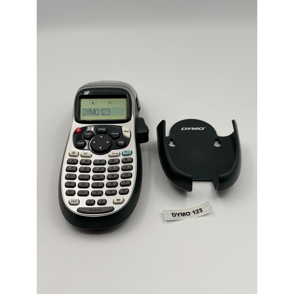 Dymo LetraTag LT-100H Label Maker Thermal Printer + Magnetic Cradle Partial Tape